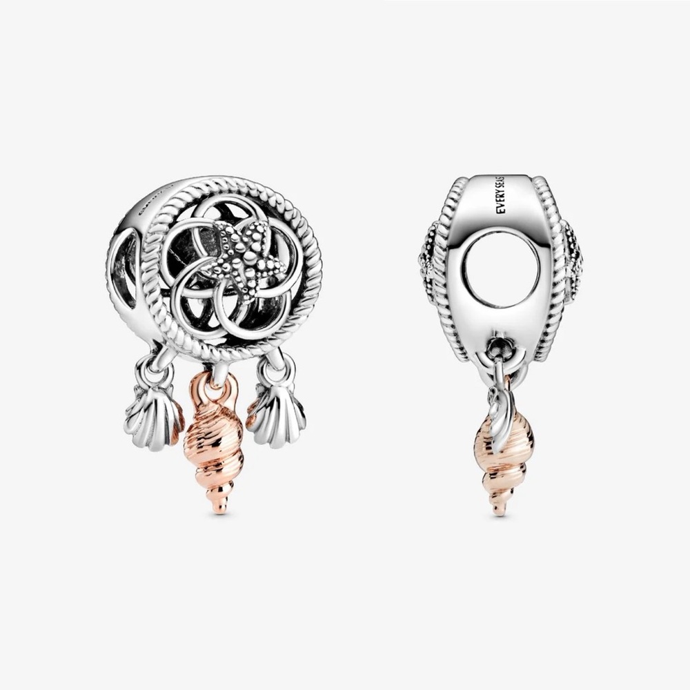 Openwork Seashell Dreamcatcher Charm